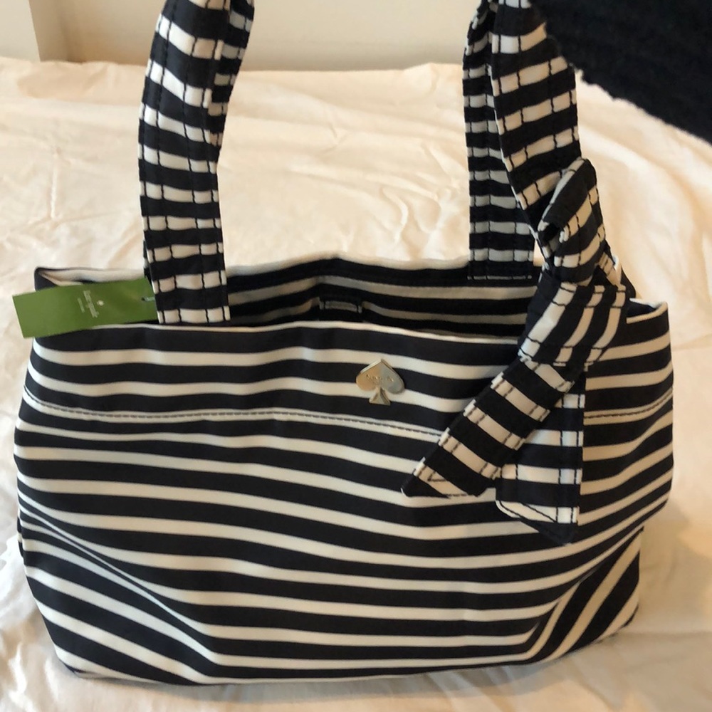 Kate Spade nylon stripe tote NWT